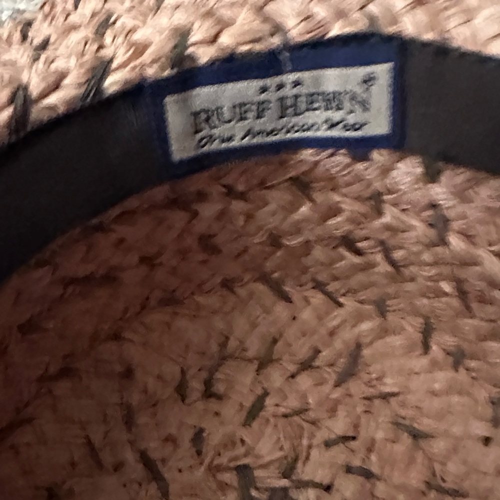 Stylish RUFF HEWN Straw Hat with Bow, SMALL/MEDIUM Like New - Picture 2 of 2